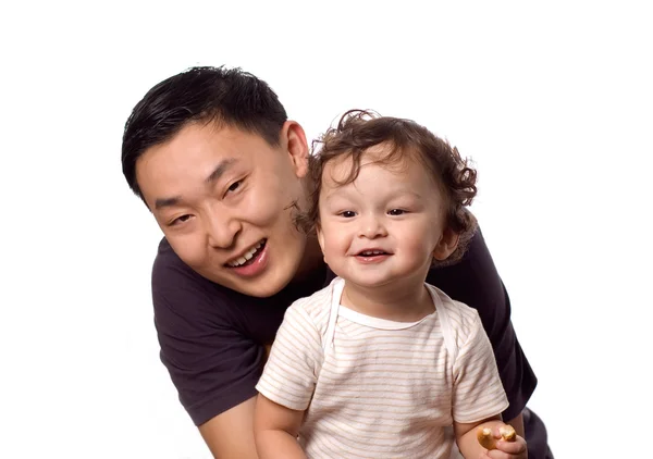 Happy baby with father. — Stock Photo, Image