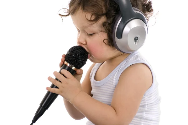 Énekelni a baba. — Stock Fotó