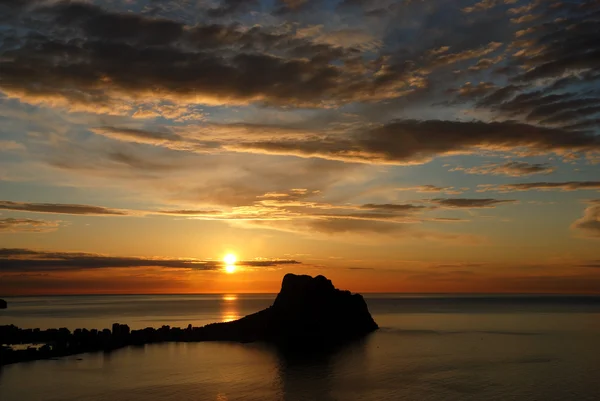 Zachód słońca na Morzu Śródziemnym — Zdjęcie stockowe