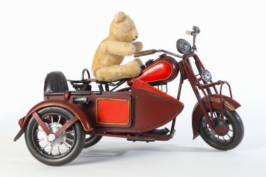 Teddy biker clipart