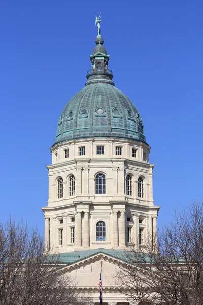 La cúpula del edificio capitolio del estado de Kansas Imagen De Stock
