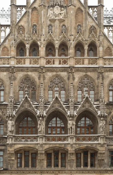 Munich City Hall in the Snow — Stock Photo, Image