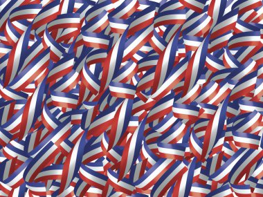 Ribbons in Red, White, and Blue clipart