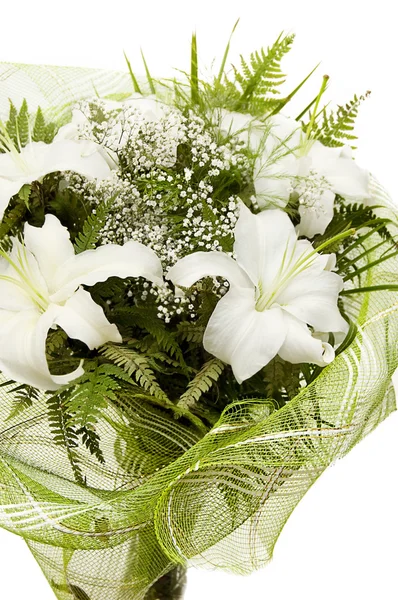 Bouquet di gigli bianchi — Foto Stock