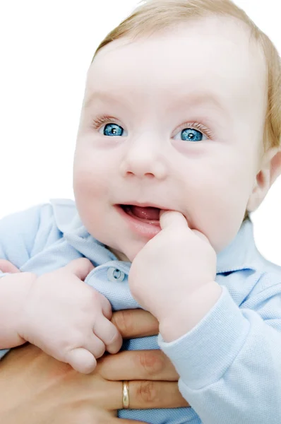 Bedårande nyfiken pojke — Stockfoto