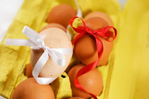 Eieren en het voorjaar — Stockfoto