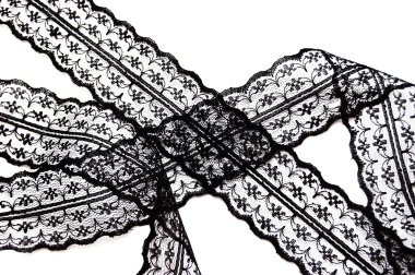 Black delicate lace clipart