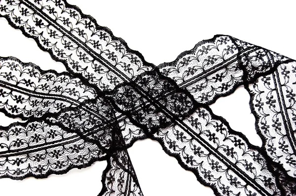 stock image Black delicate lace