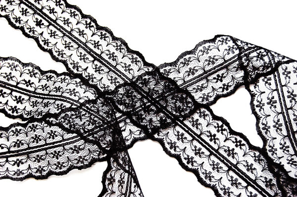 Black delicate lace