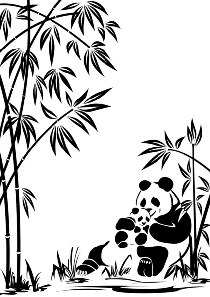 Panda. — Vector de stock