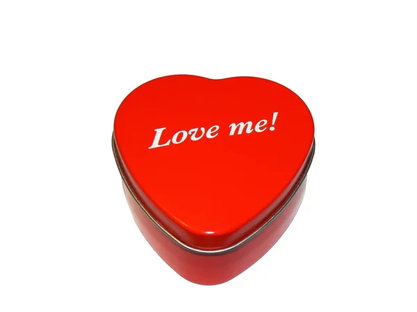 Red heart box — Stock Photo, Image