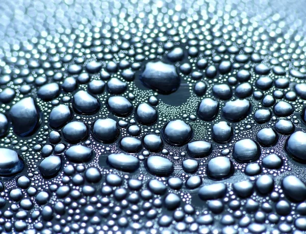 Blue water drops — Stock Photo, Image