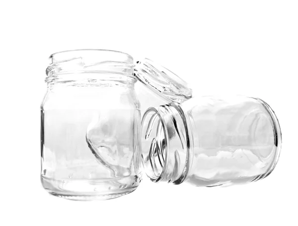 Drie glazen potten — Stockfoto