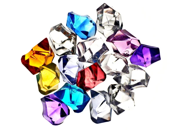 Kolorowy kryształów z tworzyw sztucznych — Zdjęcie stockowe