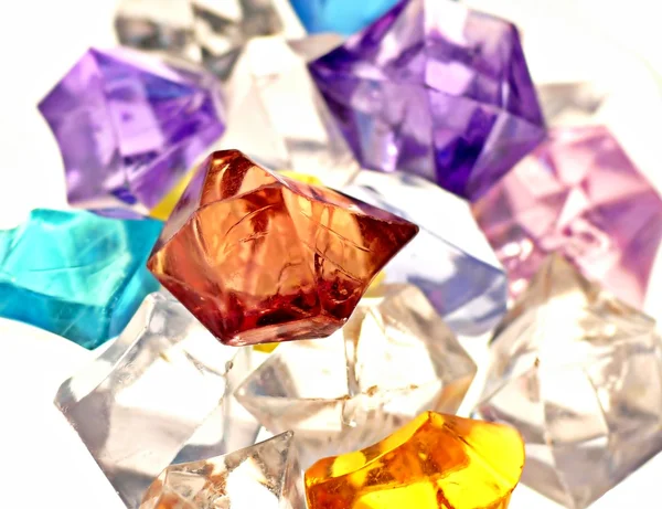 Colorful plastic crystals — Stock Photo, Image