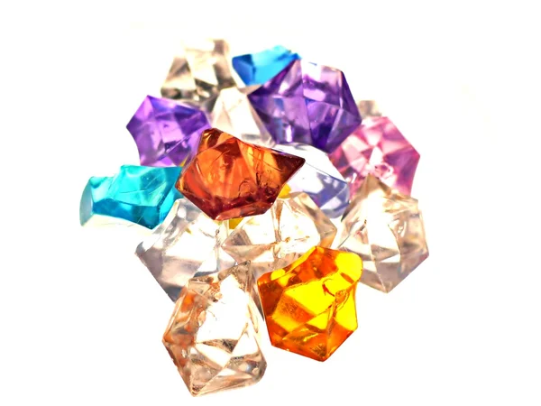 Kolorowy kryształów z tworzyw sztucznych — Zdjęcie stockowe