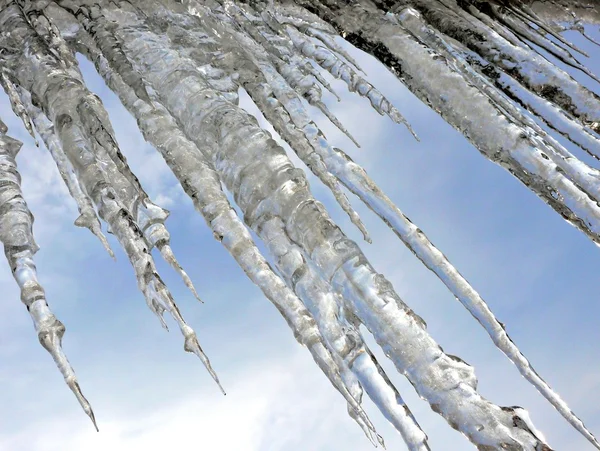 Big icicles — Stock Photo, Image