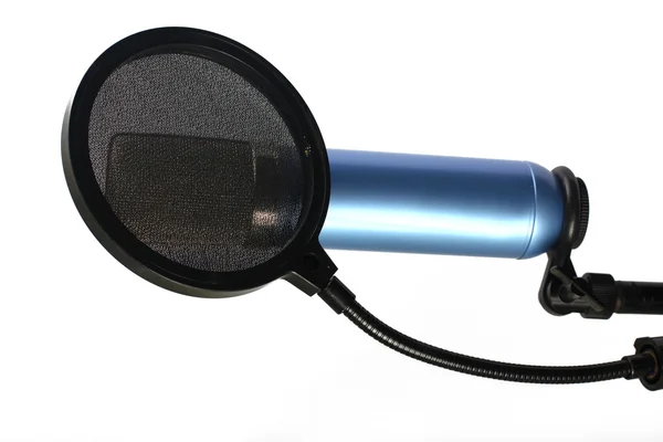 Micrófono de condensador con filtro pop — Foto de Stock