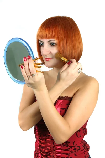 红头发的年轻女人 — 图库照片