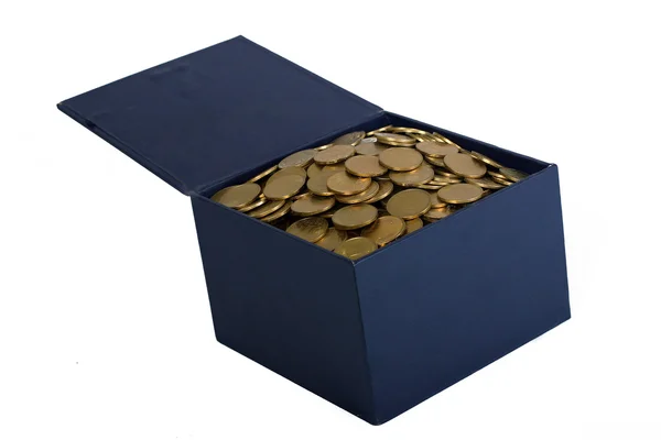 stock image Box with coins