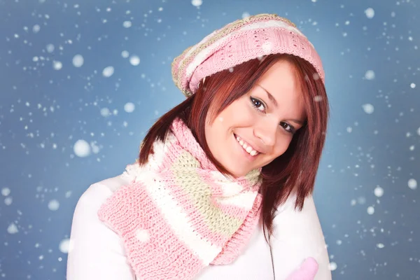 Smiling winter girl — Stock Photo, Image