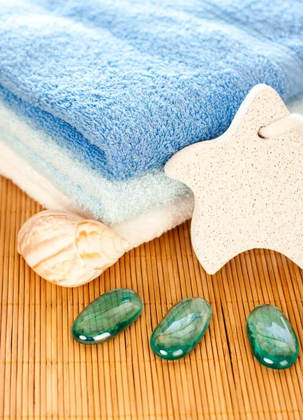 Towels with decoration — Stock Photo, Image