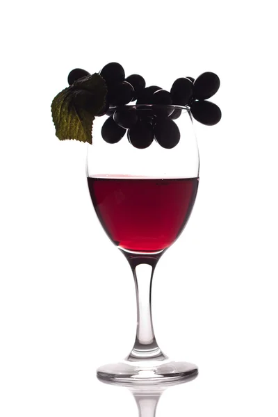 Vin rouge et raisins — Photo