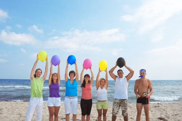 Luftballons halten — Stockfoto
