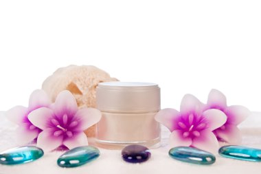 dekorasyonu ile beyaz tüp krem