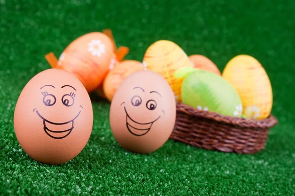 Happy easter eggs — Stock Photo, Image