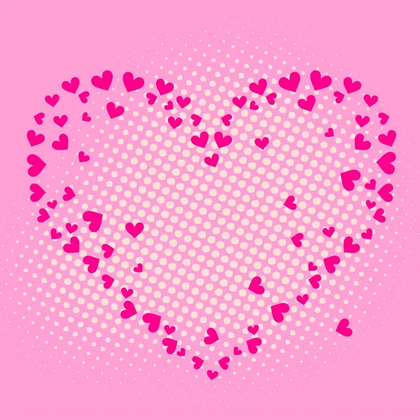 Aşk kalp kart. vektör çizimler — Stok Vektör