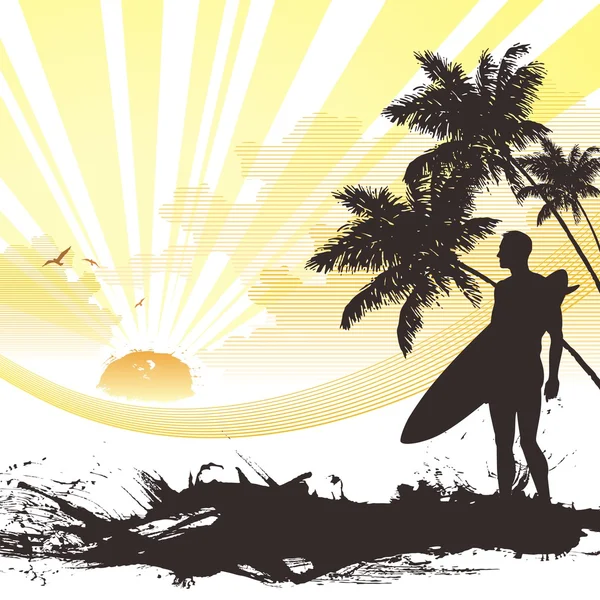Arrière-plan tropical — Image vectorielle