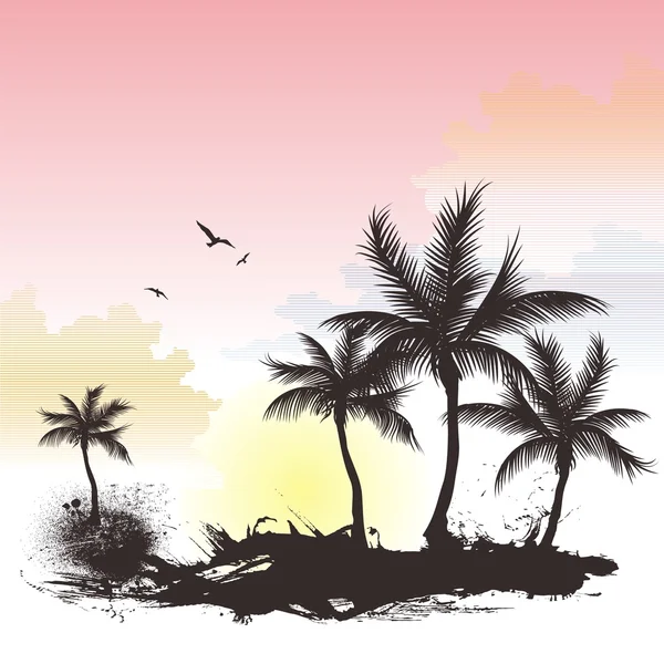 Arrière-plan tropical — Image vectorielle