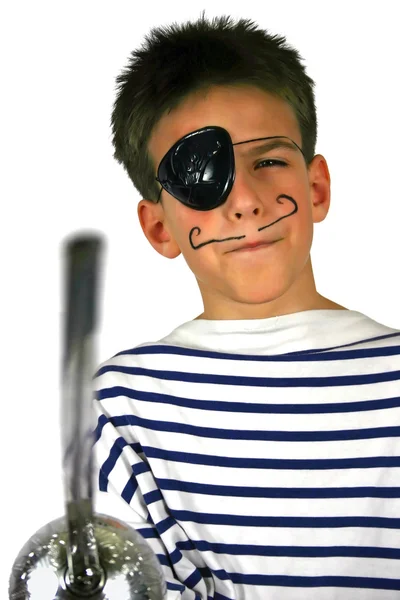 Rapaz pirata na festa — Fotografia de Stock