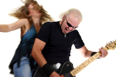 Rock guitarist clipart