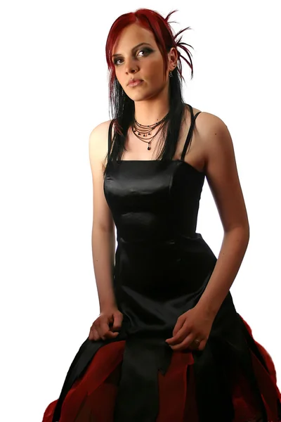 검은 옷을 입은 소녀 — 스톡 사진