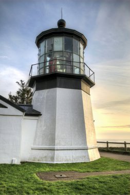 Cape Meares Lighthouse at Sunset clipart