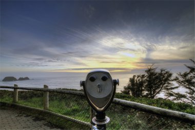 Scenic View Point at Cape Meares clipart