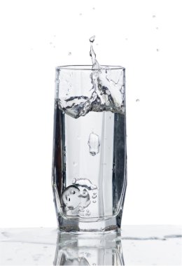 Glass of Water with splash clipart