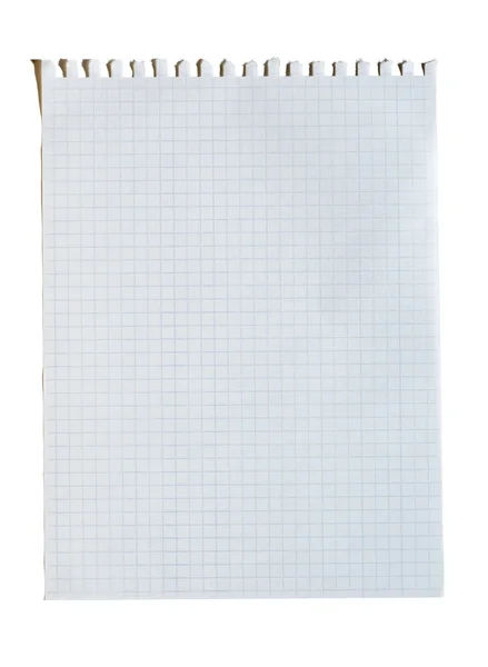 Folha quadrada rasgada de papel — Fotografia de Stock