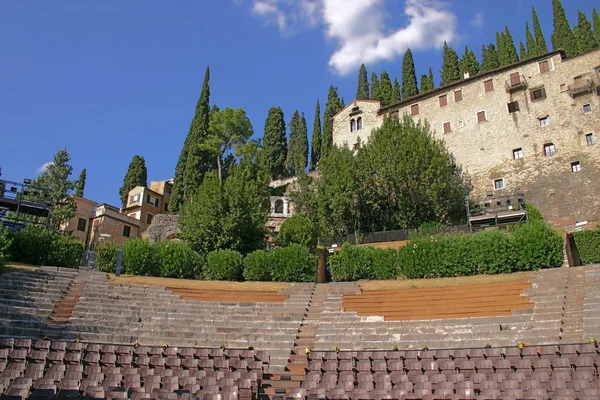 Amfiteatern i Teatroen romano — Stockfoto
