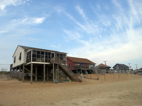 在北卡罗莱纳州的海滩上的别墅 — 图库照片