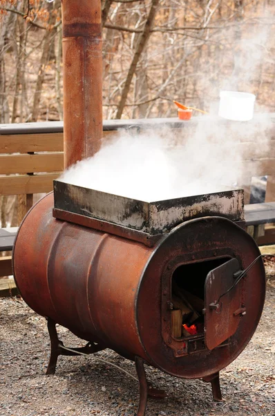 stock image Boiling down the sap