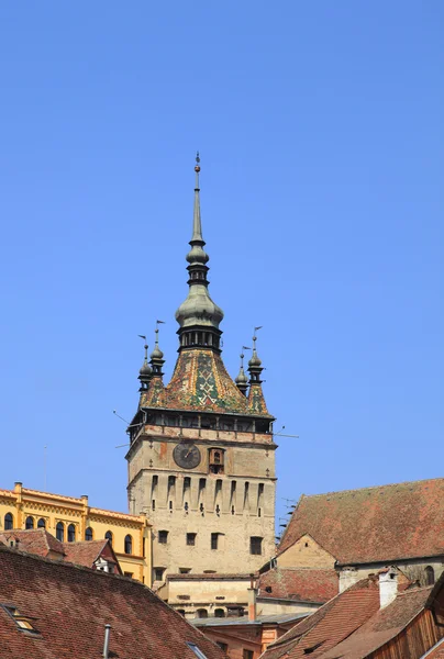 Hodinová věž sighisoara, Rumunsko — Stock fotografie