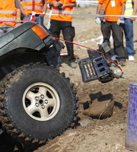 Incident during an off road competition — Stock Photo, Image