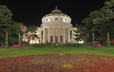 Romanian Athenaeum-night image clipart