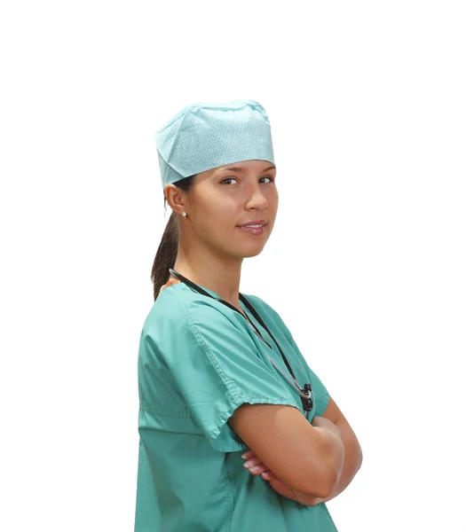 Självsäker kvinnlig läkare — Stockfoto