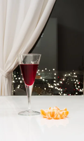 stock image Glass with red wine