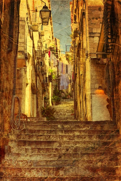 Сайд-стрит в Дубровнике — стоковое фото