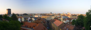 Panorama of Zagreb clipart